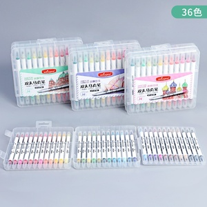 ใหม่มาถึงฟลูออเรสเซนต์ที่มีสีสันคู่สิ้นสุดการออกแบบ12/24/36สีเครื่องดื่มแอลกอฮอล์ตามศิลปะเครื่องหมายชุด - Product Image 5
