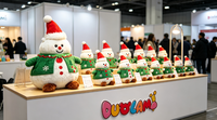 Boneka Salju Kustom Mainan Plush Lembut untuk Dekorasi Meja Rumah Hadiah Anak-Anak Boneka Salju Plush