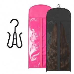 Sac de rangement anti-poussière pour perruques et extensions capillaires avec cintre intégré - Product Image 1