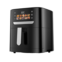 Friteuse à air électrique carrée OEM 1700W 7 litres en acier inoxydable 304 avec écran LED, gril, économie d'énergie, cuisson rapide, pour la maison