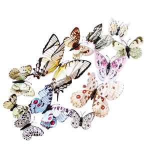 New Style 12pcs Double Layer 3D Butterfly Wall Sticker Home Decor <strong>Magnet</strong> Fridge Stickers - Product Image 3