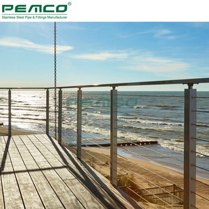 <span class=keywords><strong>Rampe</strong></span> d'<span class=keywords><strong>escalier</strong></span> en câble métallique pour intérieur, 40x40 50x50 mm, balustrade en <span class=keywords><strong>acier</strong></span> inoxydable, garde-corps vertical en câble - Product Image 6