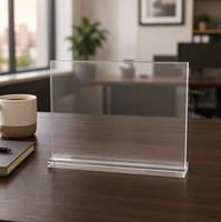 Support de Table en Acrylique Transparent Premium Double Face, Résistant aux Rayures, Finition Cristal pour Affichage de Menus et Photos