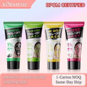 Masque facial peel-off KORMESIC certifié Bpom, 60g, or 24K, aloe vera, rose, charbon de bois, éclaircissant, apaisant, masque coréen - Product Image 2