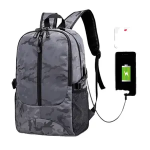 Erkekler kadınlar için USB seyahat sırt çantası ile su geçirmez rahat şarj portu