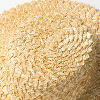 Summer New Handwoven Lace Straw Flat Top Hat pour les femmes Outdoor Tourism Sunshade and Sunscreen Beach Straw Hat