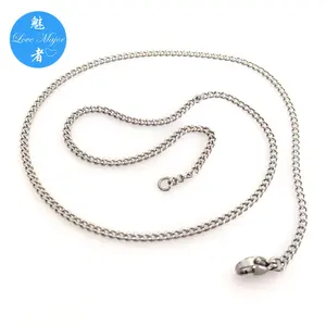 Classic Thin Stainless Steel Jewelry Curb Chain For Fashion Necklace Jewel Making DIY Safety Style