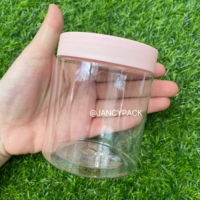 Contenants en plastique rose avec couvercles, pots de voyage, flacons de lotion, boîtes pour crème visage, maquillage, soins capillaires, pâte, 50/100/120/150/200/250g
