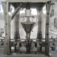 Machine de remplissage automatique de poudre à tête unique contrôlée par PLC pour canettes et bouteilles, 2000 bph, boissons et eau, haute précision, utilisation facile