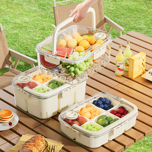 Contenitore in Plastica XinHang di Grande Capacità per Frigorifero, Organizzatore per Cucina, Cesto per Frutta e Verdura, Cesto per Picnic - Product Image 1