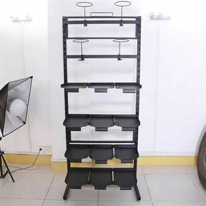 Présentoir à chapeaux personnalisé, étagère verticale en métal pour magasin de vêtements, support pour casquettes et perruques, étagère en fer - Product Image 4