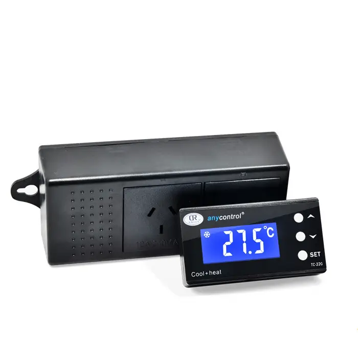 Contrôleur de température LCD rétro-éclairé 7 pouces, Thermostat régulateur pour Aquarium, poissons, Reptile, Terrarium 110V / 220V