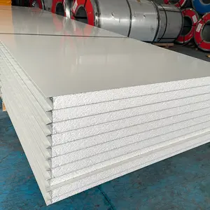 Soundproof Insulated Steel 50/75/100mm EPS Sandwich Panel Wall Panels Isolation EPS Foam Sandwich Panel For Wall And Roofing