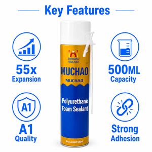 <span class=keywords><strong>Mousse</strong></span> d'étanchéité PU A12 en gros, grande capacité 750 ml, durcissement rapide, sans affaissement, expansion 55 fois, pour l'étanchéité des joints de portes et fenêtres - Product Image 4