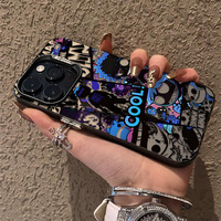 Coque de Téléphone Tendance Marque Cool Style Hip-hop Street Graffiti IMD TPU Compatible avec iPhone 17 16 15 14 13 12 11 Pro Max Plus