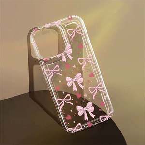 Funda Protectora para Teléfono con Diseño de Lazo Bohemio para iPhone 16 15 14 13 12 Mini 11 Pro Max XR XS 7 8 Plus, TPU Suave, Anti-Caídas, Transparente - Product Image 6