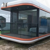 Çelik boğa kapsül ev ticari uzay Portation ticari uzay zeship 40ft uzay kapsül konteyner ev otel için