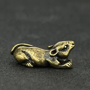 थोक चीनी राशि चक्र चूहा सजावट माउस शुभंकर घर सजावट शुद्ध कॉपर शिल्प छोटे Copperware - Product Image 2