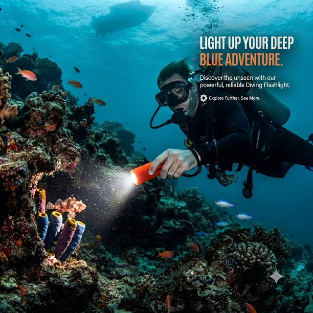 Professional LED IP68 Waterproof Torch Underwater Dive Flashlight for Handheld Scuba Flashlight for Cave Diving