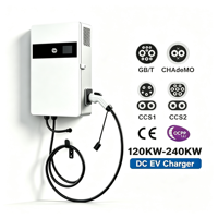 Nouvelle borne de recharge rapide pour véhicules électriques 30 kW DC, 380 V, étanche IP54, Ethernet 4G, écran tactile 4,3 pouces, paiement par application, certifiée CE.
