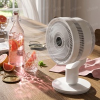 Ventilateur de table électrique intelligent multifonction de haute qualité en plastique blanc avec refroidissement par air