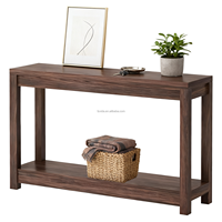 Console moderne en bois avec étagères de rangement pour villa, hôtel ou entrée de salon