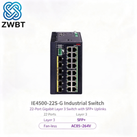 Commutateur Ethernet industriel IE4500-22S-G (modèle haute tension) avec prise en charge POE, SNMP, QoS, VLAN, 22 ports, stock disponible
