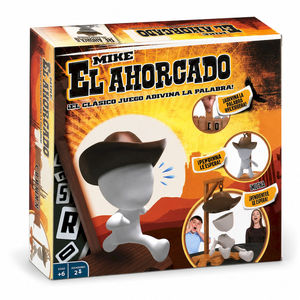 Jeu de devinettes de mots espagnols 1:1 El Ahorcado Mike, jeu de l'éducatif classique Hangman sur le thème du cowboy, jeu de société éducatif d'orthographe 12+ ans, en papier et plastique - Product Image 2