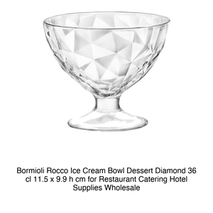Bol à glace Bormioli Rocco Dessert Diamond 36 cl 11,5 x 9,9 h cm pour la restauration, les hôtels, les fournitures en gros - Product Image 2