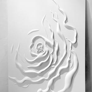 Peinture décorative minimaliste abstraite sur toile, texture 3D faite à la main, style Wabi Sabi, vente en gros personnalisée - Product Image 6