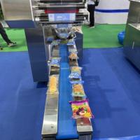 Machine d'emballage horizontale automatique pour barres de chocolat, gâteaux, gaufrettes et autres produits alimentaires (Flow Pack)