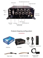 Enregistreur vidéo mobile DVR 8CH HD AHD 1080P LCD, boîte noire de voiture AI, 4G WIFI GPS ADAS DMS BSD