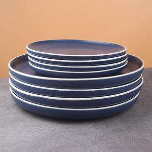 Plato de Postre de Gres de Alta Calidad a Precio de Fábrica, Platos de Cena de Cerámica Coloridos Personalizados - Product Image 3