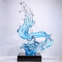 Sculpture en résine de cristal d'art moderne abstrait de haute qualité 2021, décoration d'intérieur, décoration d'hôtel, art populaire