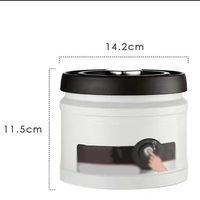 Accessoire Essentiel pour Barista : Boîte de Conservation Sous Vide en Acier Inoxydable pour Café Moulu et Thé, Type Pression