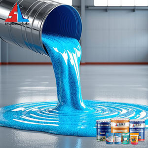 Kendinden tesviye çimento zemin doğrudan sıkıştırma dayanıklı ve aşınmaya dayanıklı epoksi renkli kum zemin boya ile fırçalanmış - Product Image 3