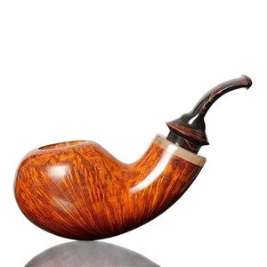 Briar Wood Smoking Pipes Bent Type 3mm Vulcanized Rubber Mouthpiece Tobacco Pipe Personal Gift Wholesale - Product Image 5