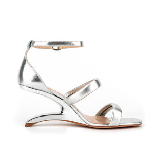 2024 Heel Custom Strange Wedge High Heels Women Sandals Open Toe Ankle Strap <strong>Plum</strong> Ladies Sandals <strong>Shoes</strong> Silver Party <strong>Shoes</strong> - Product Image 5