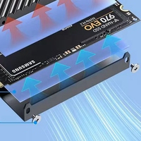 Dissipateur thermique pour SSD M.2 NVMe, armure de refroidissement double face entièrement en aluminium