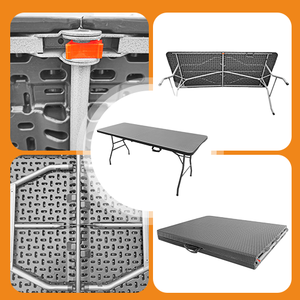 Tavolo Pieghevole Ecologico per Biblioteca, Grande Tavolo <span class=keywords><strong>da</strong></span> Pranzo per Esterni, Tavolo Pieghevole Nascosto - Product Image 1