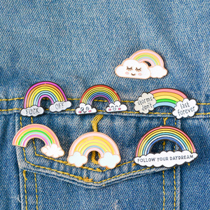 Mode Regenboog Email Pin Cartoon Schattige Mix Badges Reversspelden Cadeaus Voor Vrienden - Product Image 1