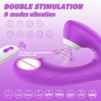 Tragbarer Saugvibrator mit 9 Modi, Brust-Nippel-Klitoris-Stimulator, Silikon G-Punkt Vibrationshöschen, Erwachsenen-Sexspielzeug