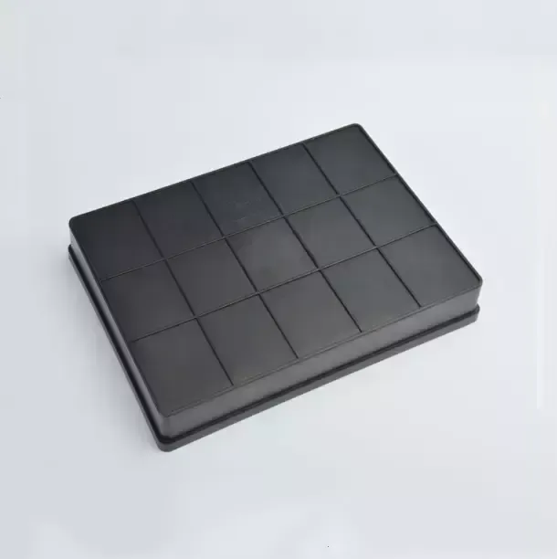 YP-C328 226*166*37mm Plastic PP Anti-static Conductive Black Matte ESD Component Storage Box Tray