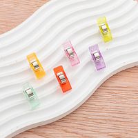 Clips de couture en plastique transparent aux couleurs vives, mini-pinces de fixation pour tissus, idéales pour les projets de couture, broderie et patchwork faits main – Vente chaude