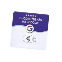 Autocollant de table NFC en PVC |   Carte PVC NFC personnalisée avec logo 100 mm, étiquette NFC, carte de médias sociaux, étanche, avis Google, plaque RFID PVC