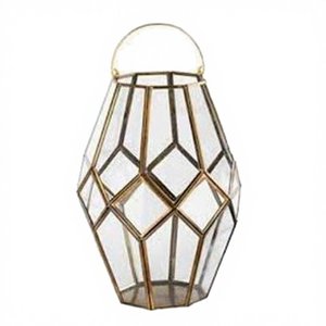 Lanternes décoratives artisanales écologiques en fer et en verre pour Noël, Pâques, anniversaire, décoration de la maison, vente en gros - Product Image 2