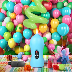 Inflador de Globos Eléctrico Borosino Azul con Temporizador Digital y Cargador para Fiestas - Product Image 2