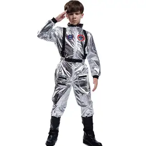 Penjualan terlaris kostum astronot Cosplay Halloween untuk pria dan wanita bermain peran 4 warna kostum Jumpsuit manusia luar angkasa