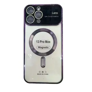 Гальваническая большая крышка камеры ТПУ Магнитный чехол для телефона для Iphone15Promax