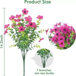 <span class=keywords><strong>LO</strong></span>-80 Venta al por Mayor Ramo de Flores Artificiales de Violeta Realista de 14.2 Pulgadas con 7 Ramas para Decoración del Hogar - Product Image 1
